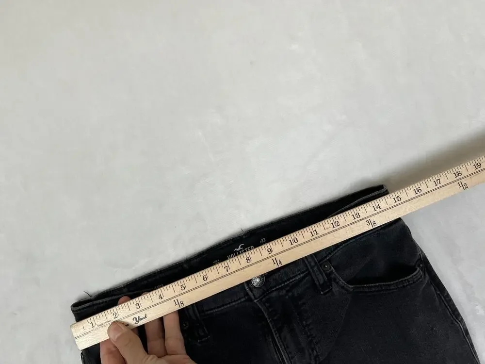 Hollister Jeans Mens 30x30 Gray Taper Slim Fit Advanced Stretch Denim READ